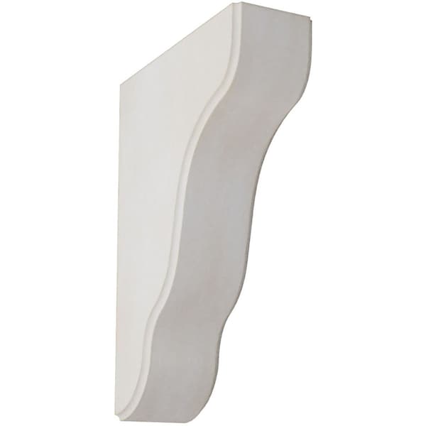 Ekena Millwork 1 3/4"W x 5 1/4"D x 7 1/2"H Plymouth Wood Vintage Decor Bracket, Chalk Dust White BKTWD02X05X08PLWH - main